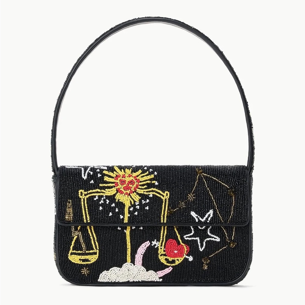 STAUD ZODIAC BEADED TOMMY BAG LIBRA